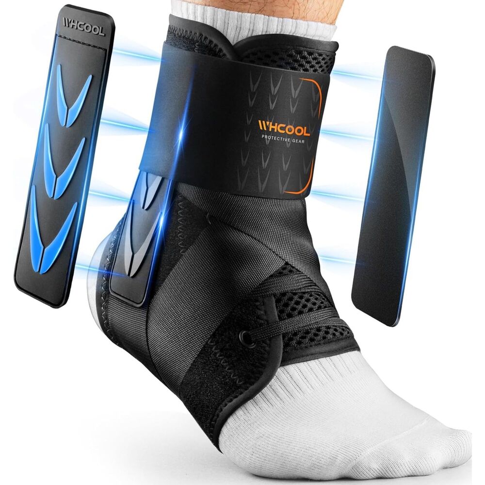 WHCOOL Slim-Fit Ankle Brace XS Lace-Up Support for Men Women Sports Sprains Help